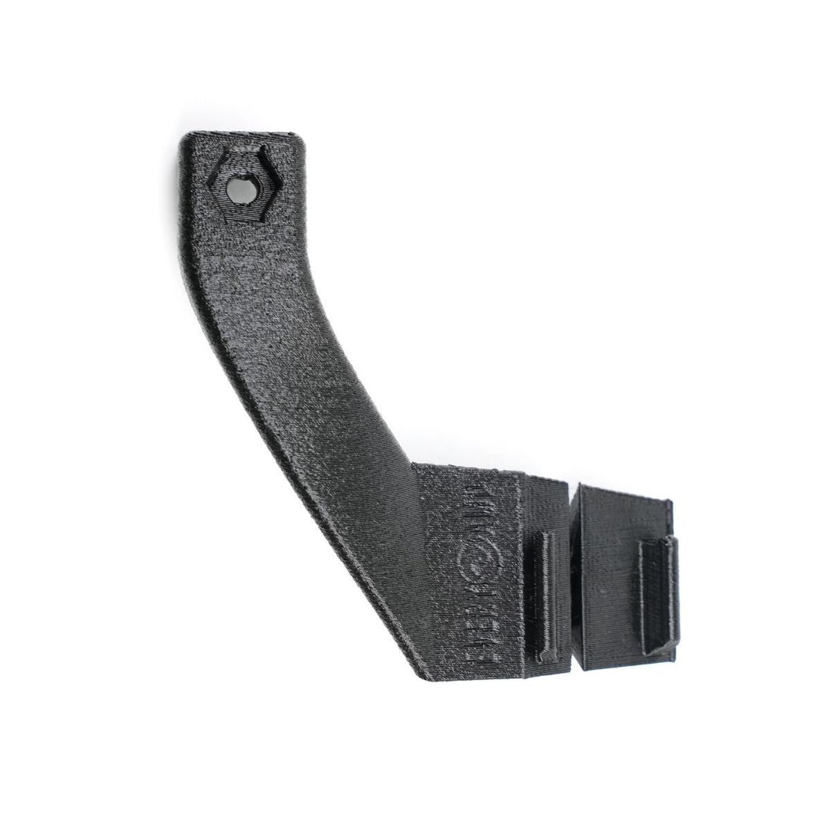 The black EveryAmp Arm Dash Anchor Part for Rivian R1T & R1S (2022+) accepts ball mount (sold separately) to mount devices.