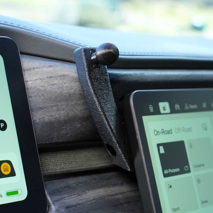 EveryAmp 17mm ball mount installed in a Rivian R1T