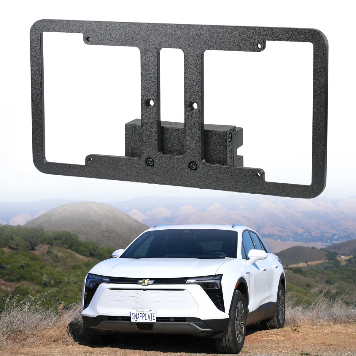 SnapPlate for 2027-2024 Blazer EV RS and LT shown with the vehicle