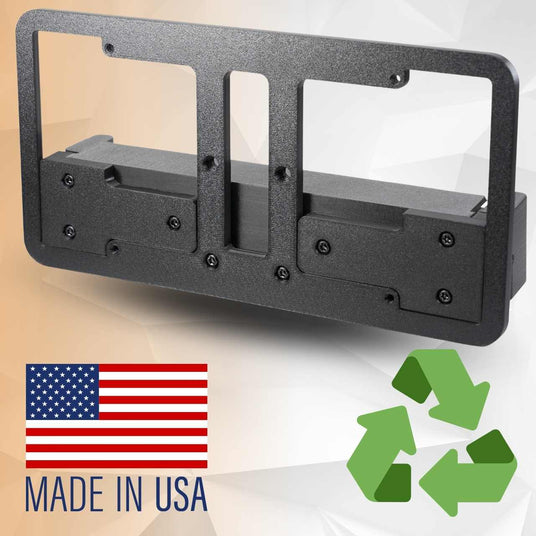 SnapPlate for the F150 Lightning EV is made from recycled plastic with stainless steel reinforcement