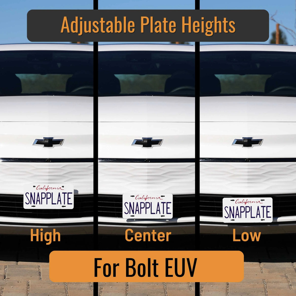 SnapPlate Bolt EUV can be adjusted in three height positions