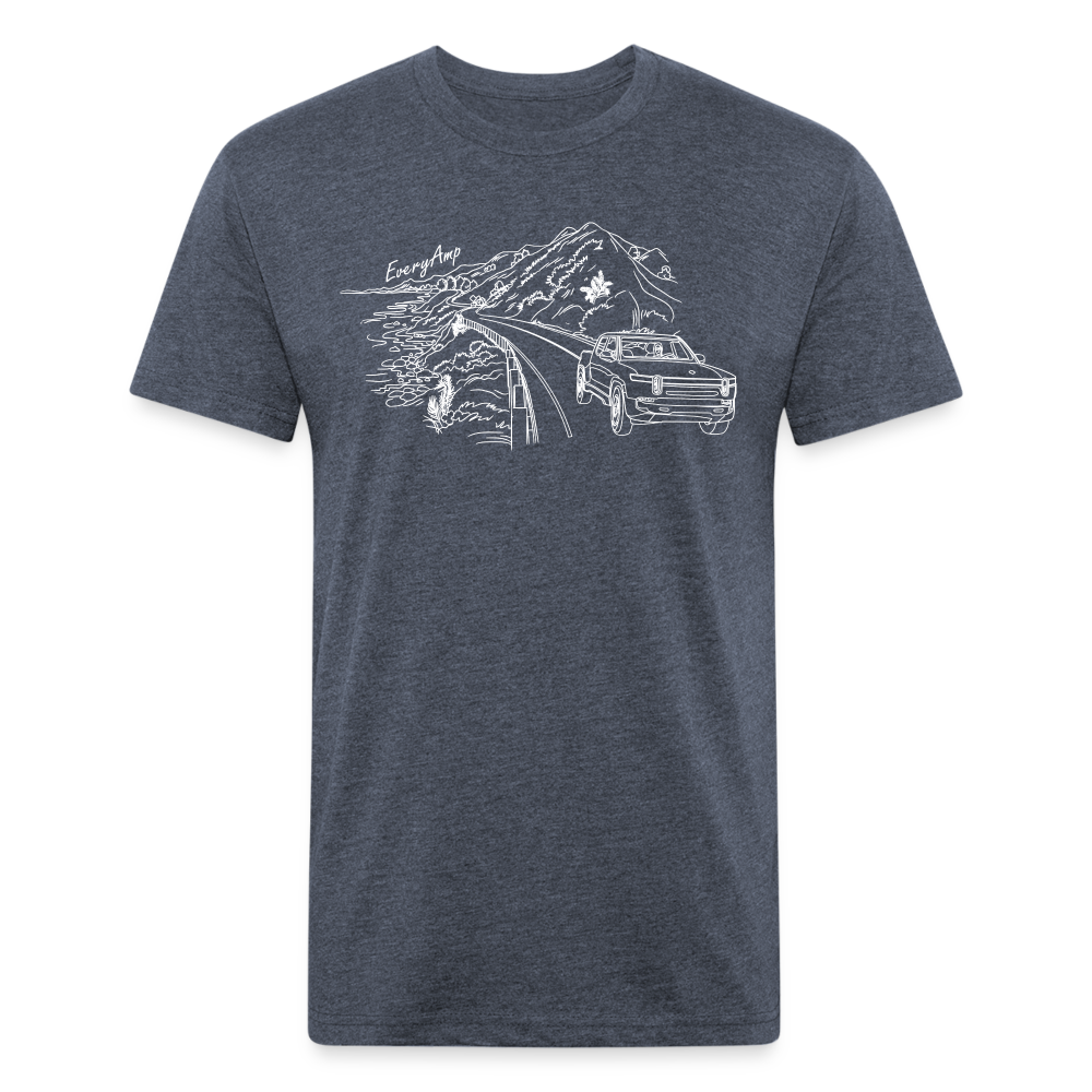 Rivian PCH Cruise Line Art Shirt - heather navy