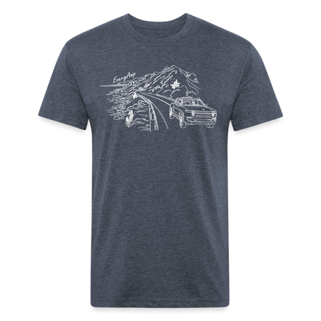 Rivian PCH Cruise Line Art Shirt - heather navy