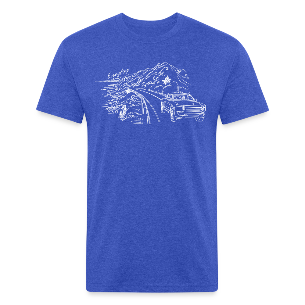 Rivian PCH Cruise Line Art Shirt - heather royal