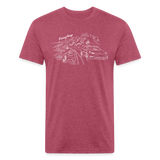 Tesla PCH Cruise Line Art Shirt - heather burgundy