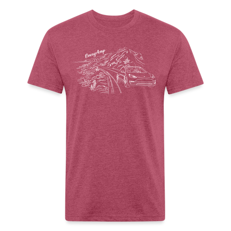 Tesla PCH Cruise Line Art Shirt - heather burgundy