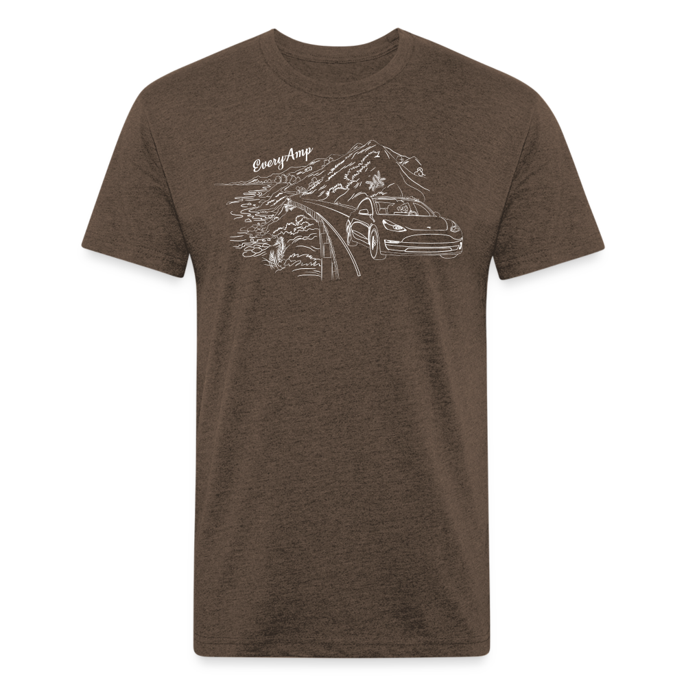 Tesla PCH Cruise Line Art Shirt - heather espresso