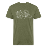 Tesla PCH Cruise Line Art Shirt - heather military green