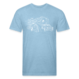 Rivian PCH Cruise Line Art Shirt - heather blue