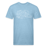 Tesla PCH Cruise Line Art Shirt - heather blue