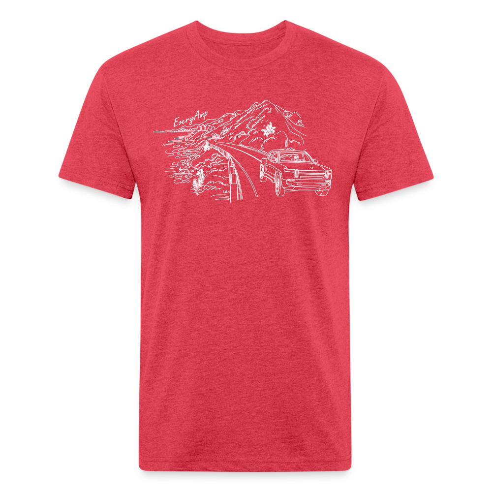 Rivian PCH Cruise Line Art Shirt - heather red