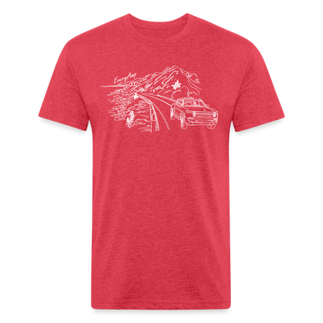 Rivian PCH Cruise Line Art Shirt - heather red