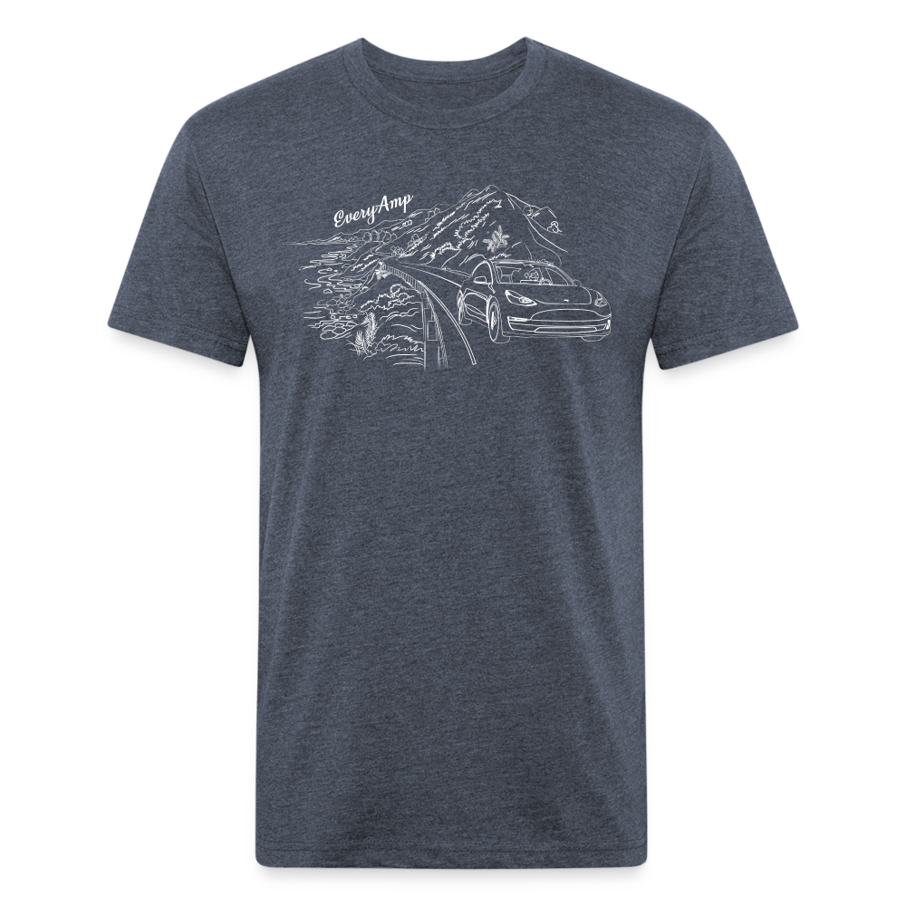 Tesla PCH Cruise Line Art Shirt - heather navy