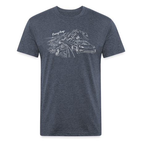 Tesla PCH Cruise Line Art Shirt - heather navy