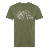 Rivian PCH Cruise Line Art Shirt - heather military green