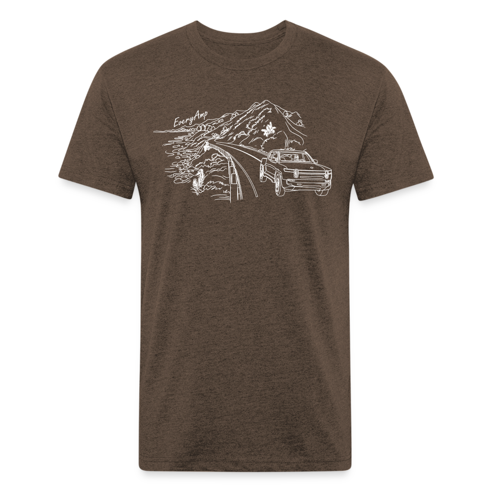 Rivian PCH Cruise Line Art Shirt - heather espresso