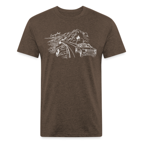 Rivian PCH Cruise Line Art Shirt - heather espresso