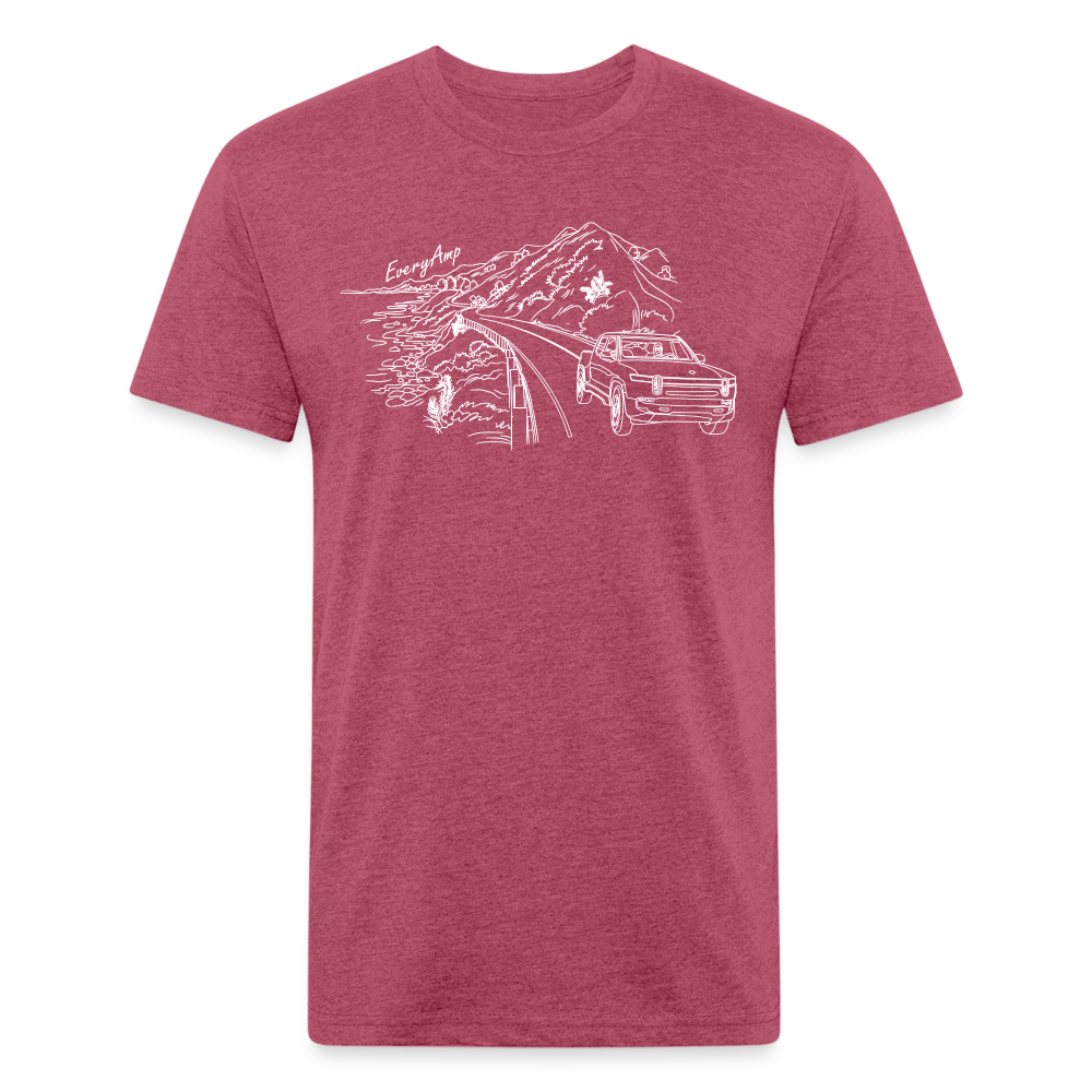 Rivian PCH Cruise Line Art Shirt - heather burgundy