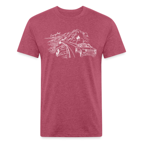 Rivian PCH Cruise Line Art Shirt - heather burgundy