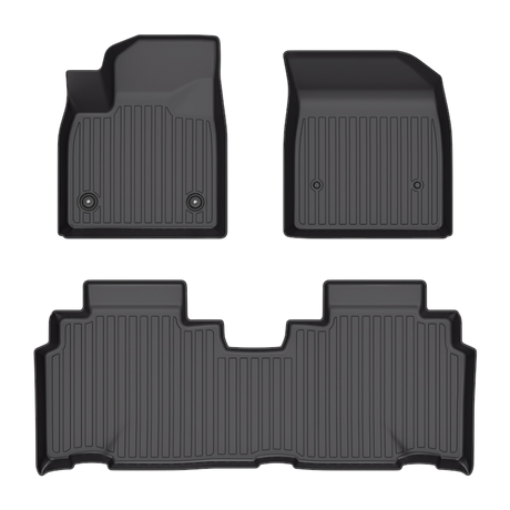 A close-up of LinerX Floor Mats for 2024-2026 Chevrolet Blazer EV, crafted from Thermoplastic Elastomer for durable all-weather protection.