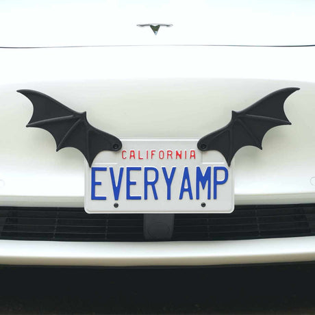 Front-mount license plate bat wings 