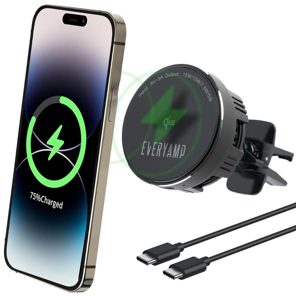 EveryAmp Qi2 charger with active semiconductor and fan cooling