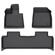LinerX Floor Mats for 2025-2026 Polestar 3: set of three black, contoured mats with raised edges and textured surfaces, made from thermoplastic elastomer for a precise fit and all-weather protection.