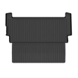 The LinerX Cargo Liner for 2022-2026 Rivian R1S by LinerX is a black, rectangular mat with raised edges and vertical ridges, offering custom-fit all-weather protection—perfect for your R1S. Shown on a white background.