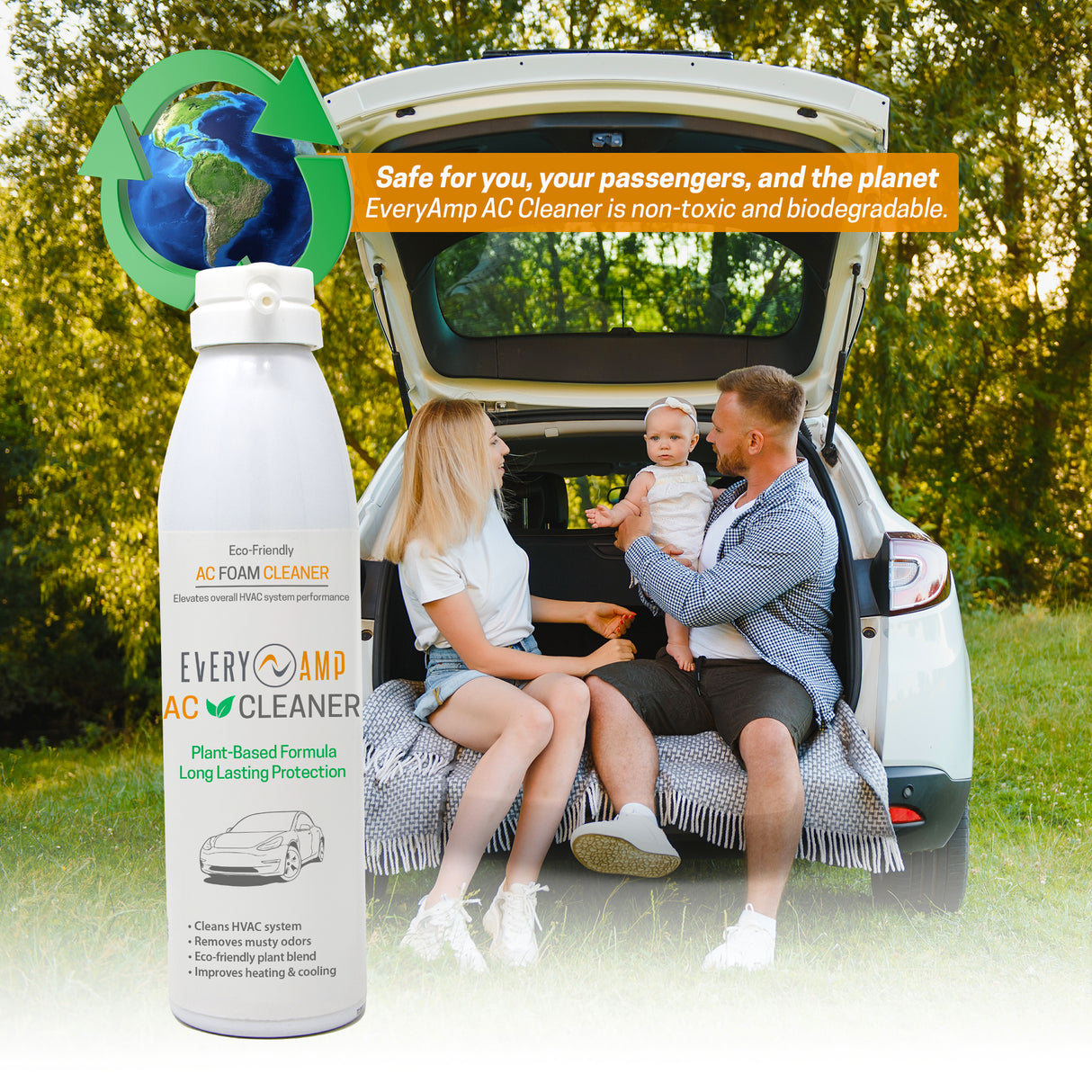 EveryAmp AC Evaporator Foam Cleaner is non-toxic and biodegradable.