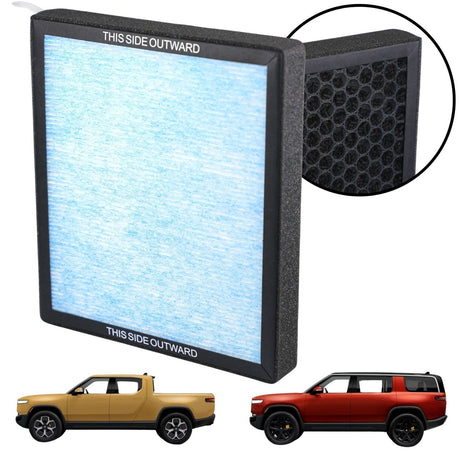 HEPA and Activated Charcoal Cabin Air Filter for Rivian R1T and R1S