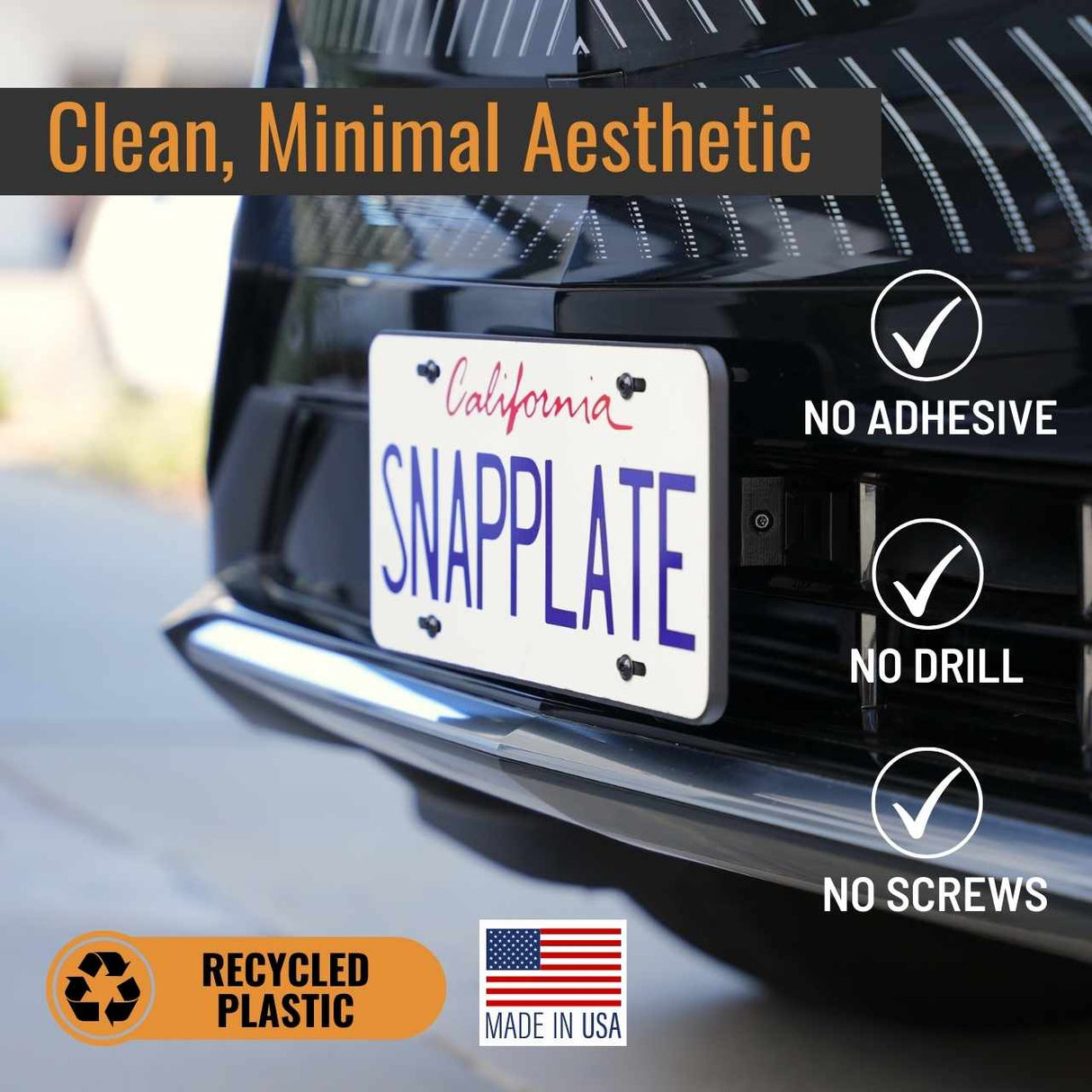 SnapPlate for Cadillac LYRIQ has a clean, minimal aesthetic and installs without adhesives, screws, or drills