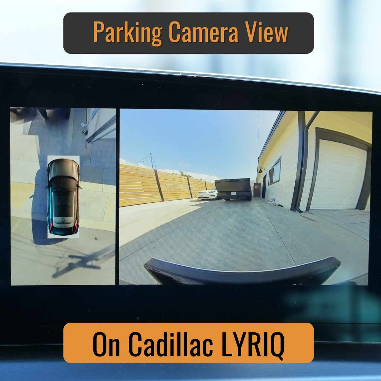 SnapPlate for Cadillac LYRIQ affects the parking camera view similarly to the OEM plate mount