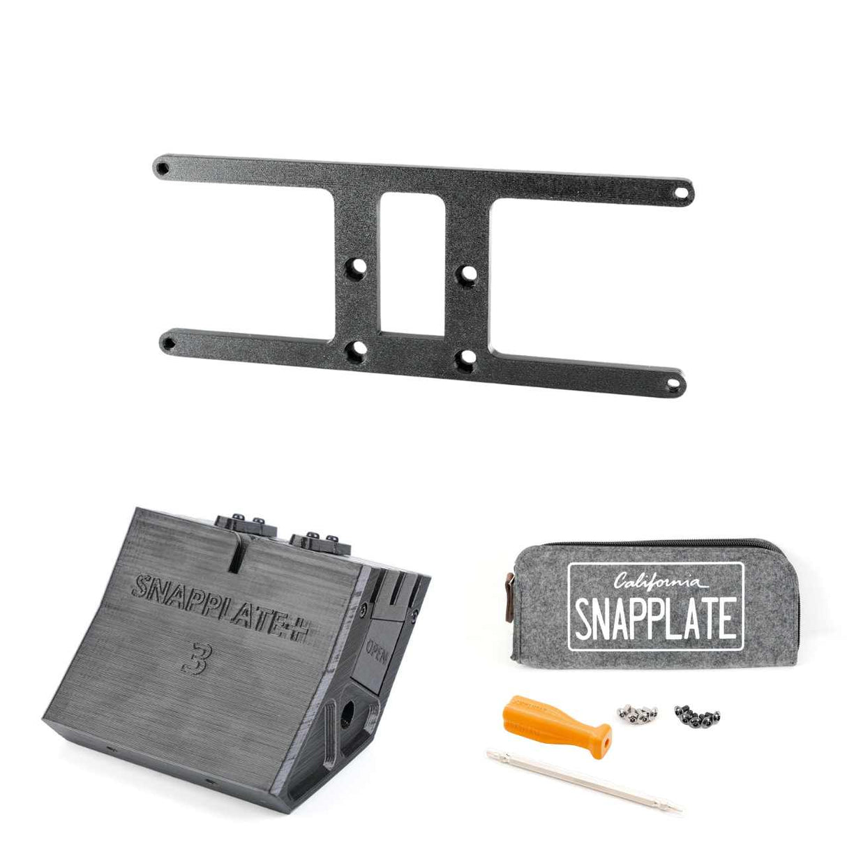 SnapPlate plus with an AU slimline plate mount for the 2024 Tesla Model 3