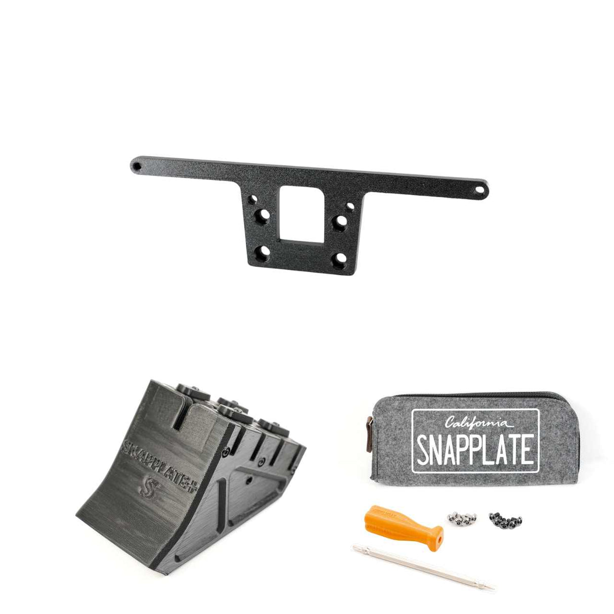 SnapPlate plus with a CH plate mount for the 2021 Tesla Model S
