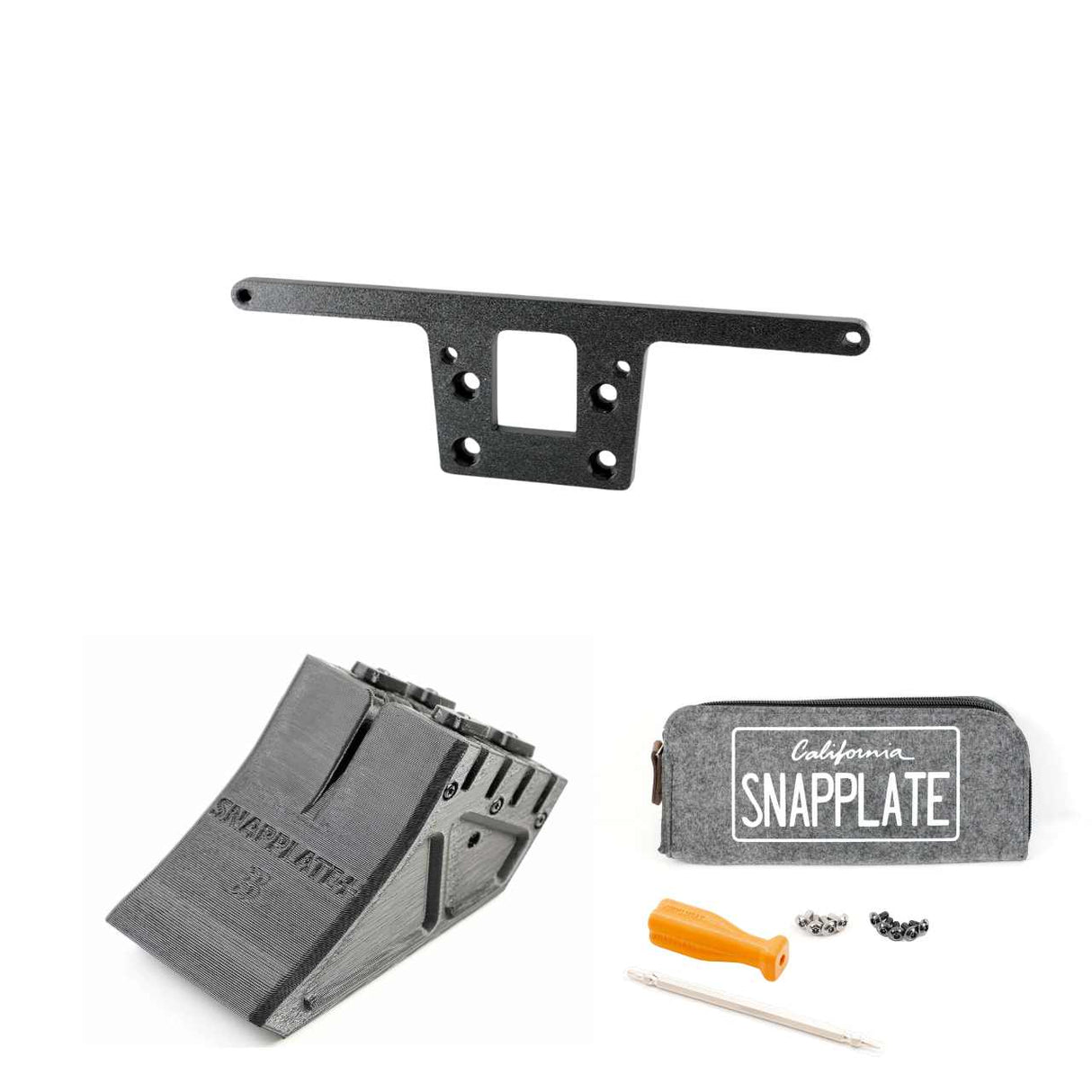 SnapPlate plus with a CH plate mount for the 2017 Tesla Model 3