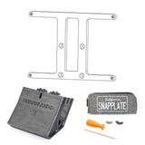 SnapPlate plus with a custom made to order plate mount for the 2024 Tesla Model 3