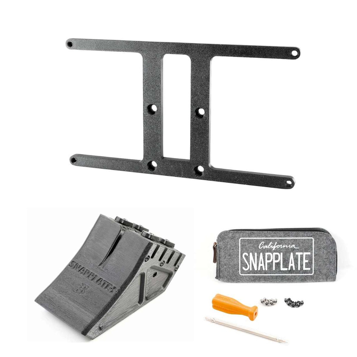 SnapPlate plus with a Japan plate mount for the 2017 Tesla Model 3