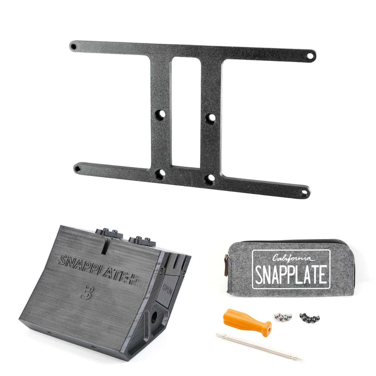 SnapPlate plus with a Japan plate mount for the 2024 Tesla Model 3