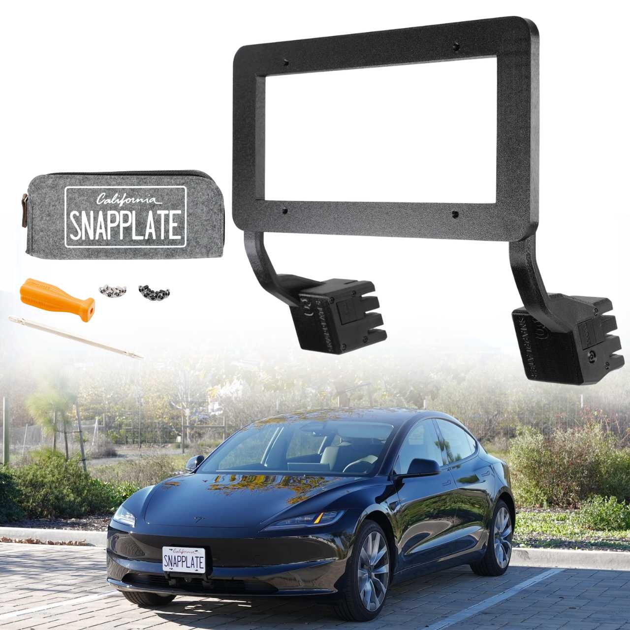 Tesla Model 3 SnapPlate Front License Plate Holder – EveryAmp
