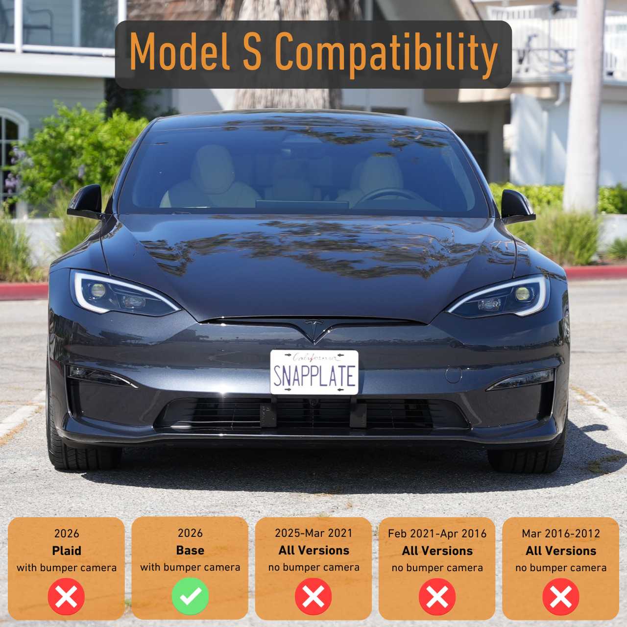 Tesla's Pocket Plate テスラ ポケットプレート こども用 穴あけ不要のテスラ モデル3（全年式）またはモデルY