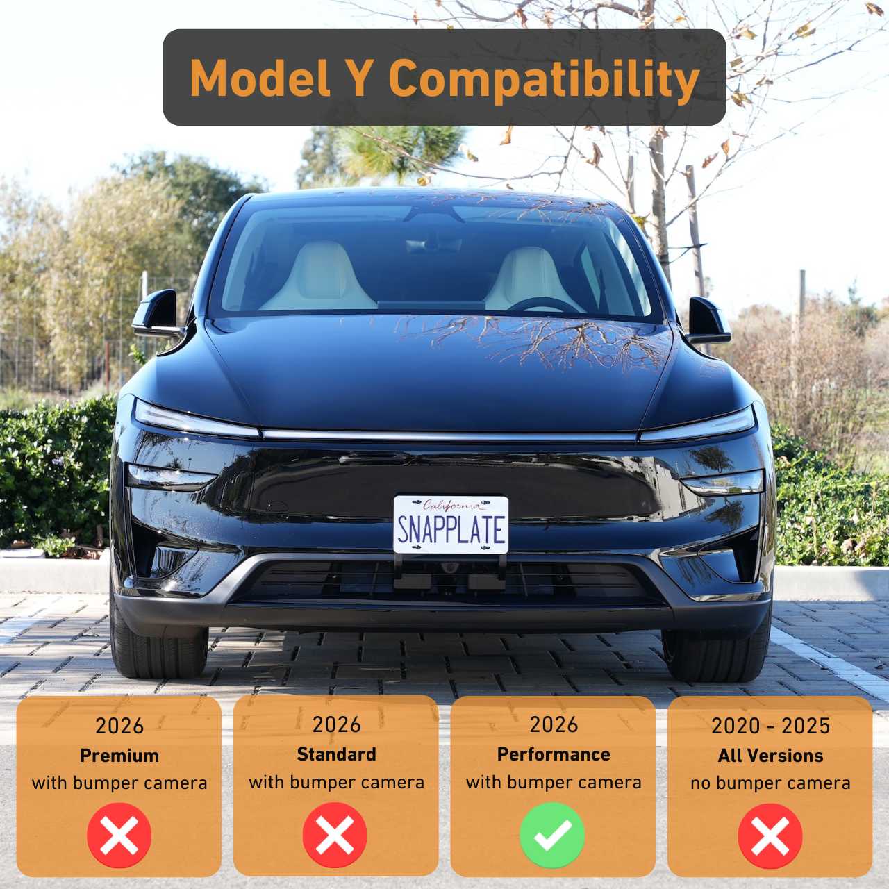 Tesla Model Y SnapPlate Front License Plate Holder – EveryAmp