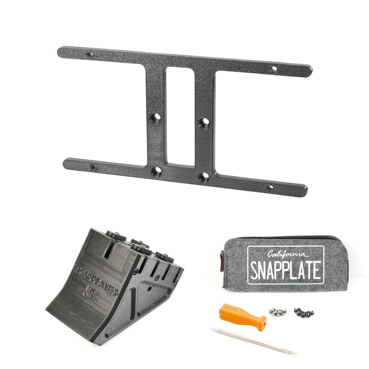 SnapPlate plus with a MERCOSUR plate mount for the 2021 Tesla Model S