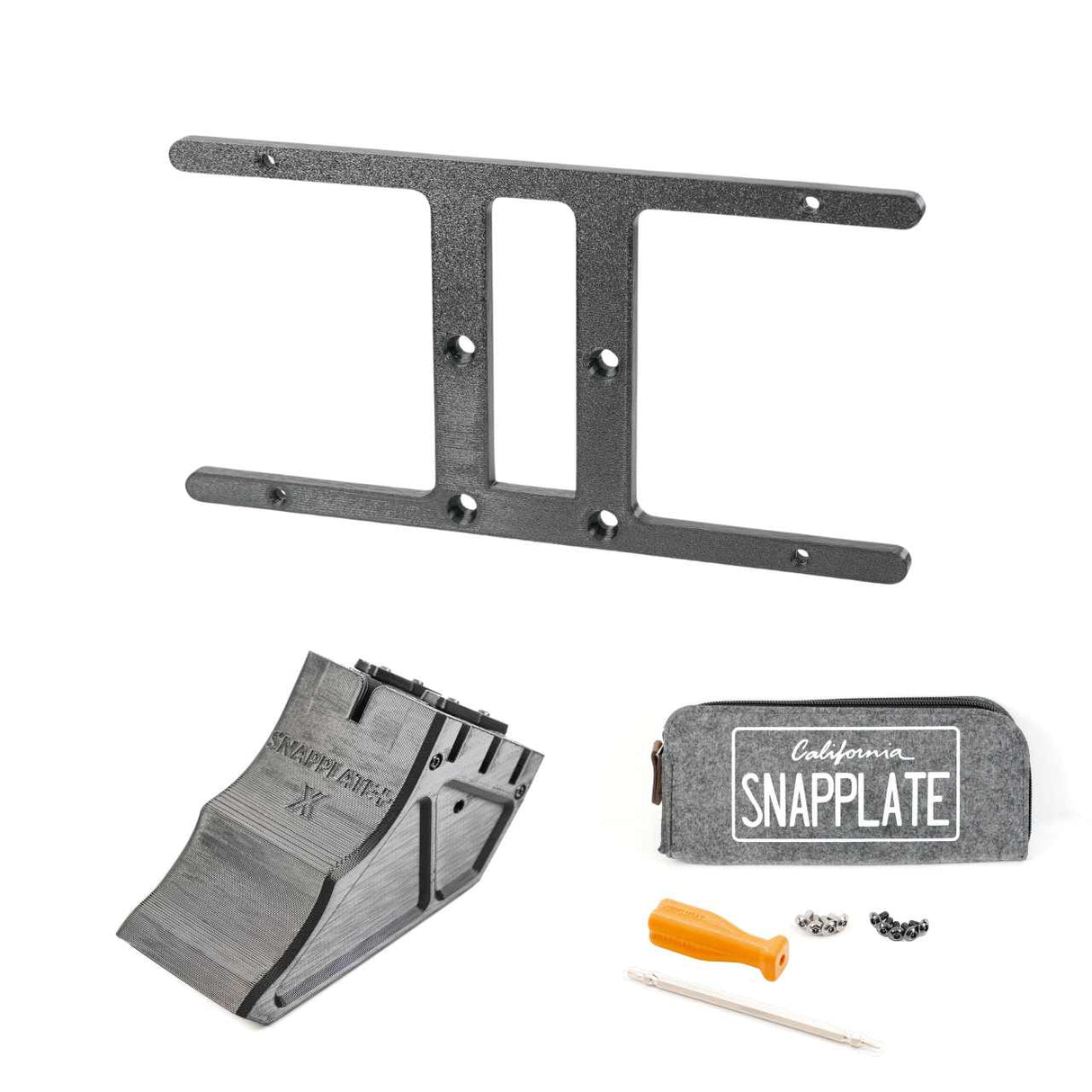 SnapPlate plus with a MERCOSUR plate mount for the 2021 Tesla Model X