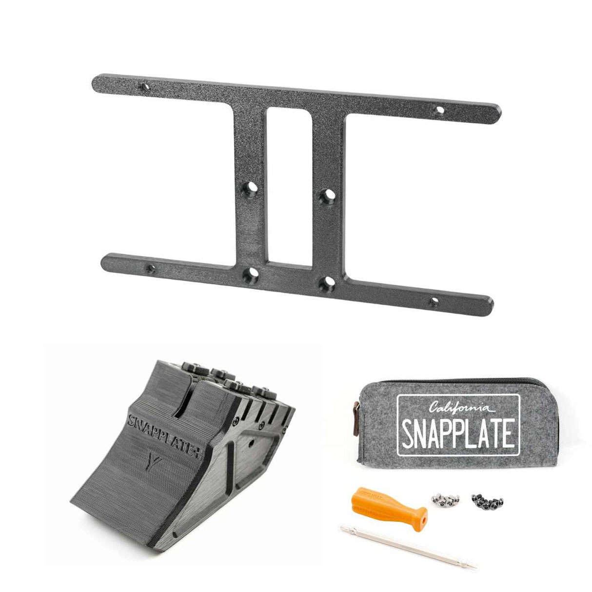 SnapPlate plus with a MERCOSUR plate mount for the 2020 Tesla Model Y