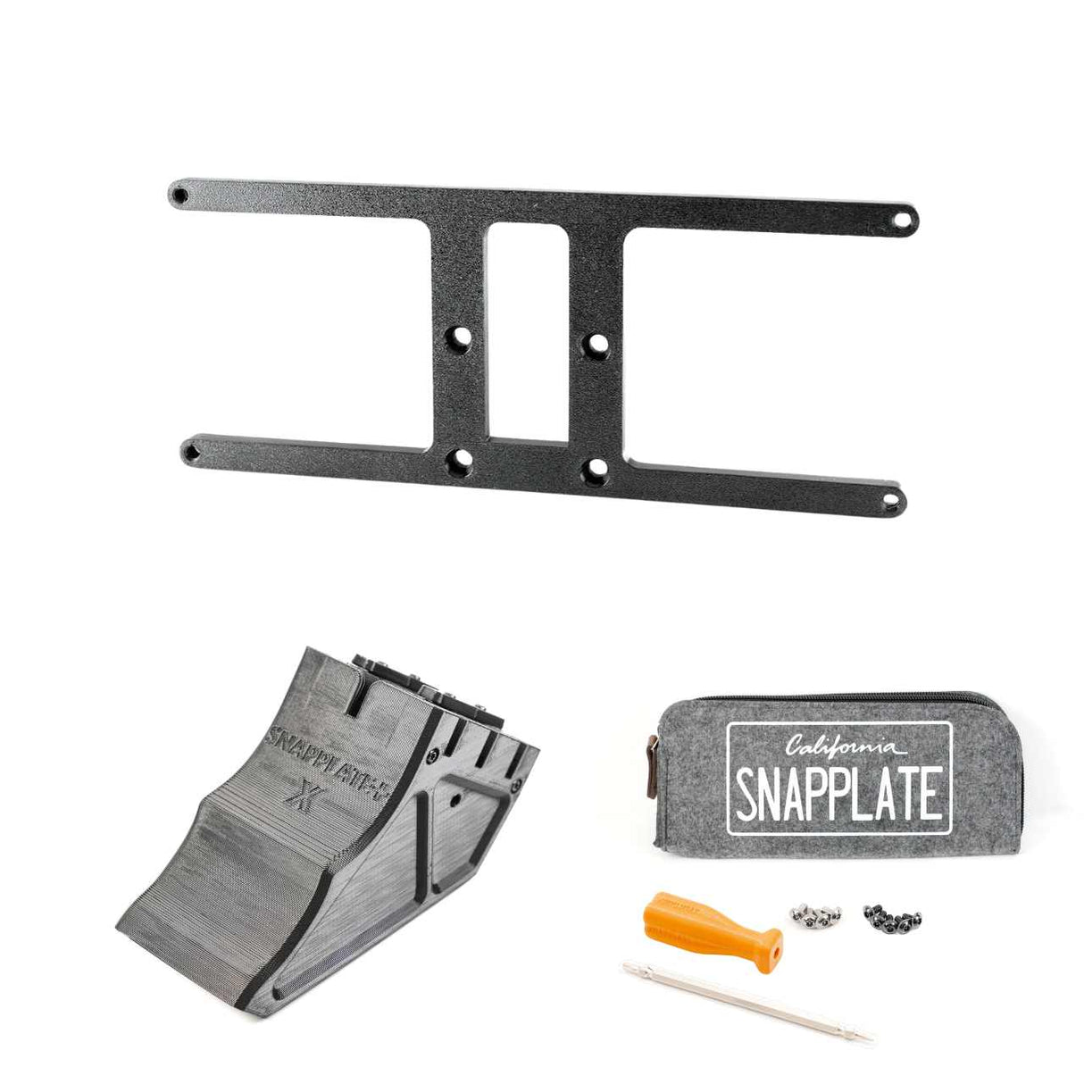 SnapPlate plus with a UK custom number plate mount for the 2021 Tesla Model X