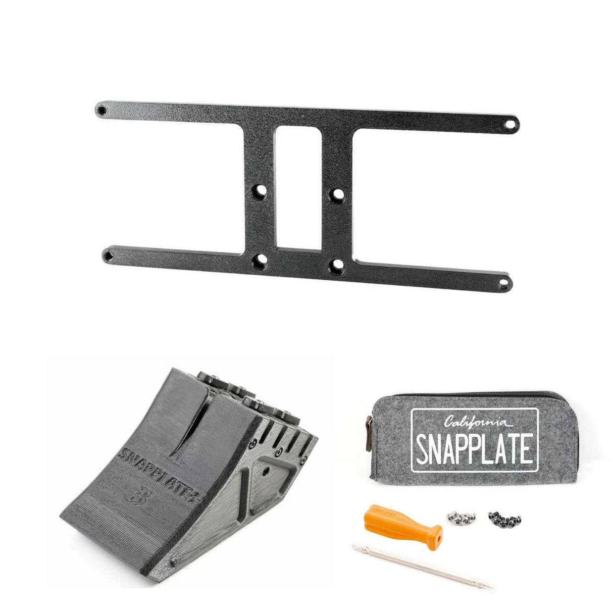 SnapPlate plus with a UK custom number plate mount for the 2017 Tesla Model 3