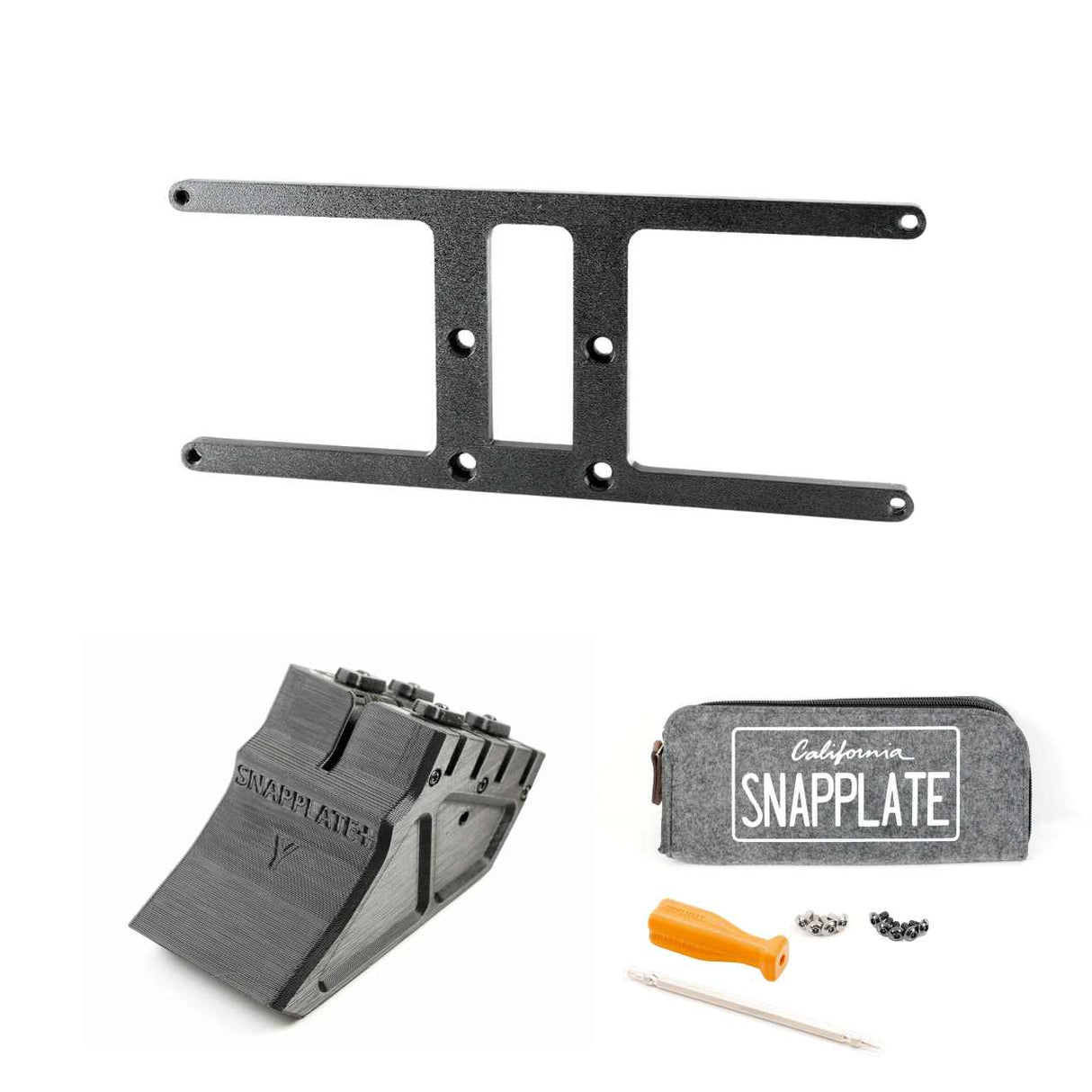 SnapPlate plus with a UK custom number plate mount for the 2020 Tesla Model Y