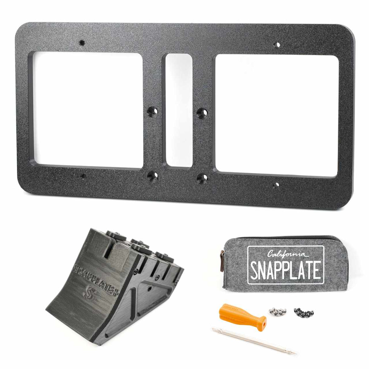 SnapPlate plus with an XL plate mount for the 2021 Tesla Model S