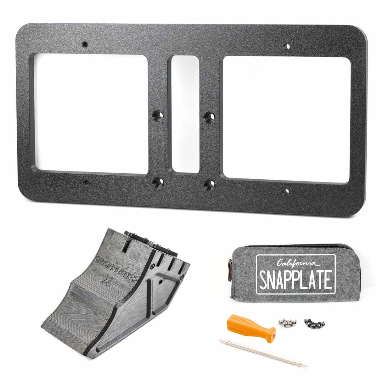 SnapPlate plus with an XL plate mount for the 2021 Tesla Model X