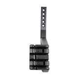 The EveryAmp SnapPlate+ Base for Tesla Model Y (2026+) is a black metal mounting bracket with multiple arm holes and three base rails, perfect as a replacement part.